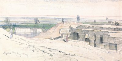 Abydos, 1:00 pm, 12 January 1867 by Edward Lear